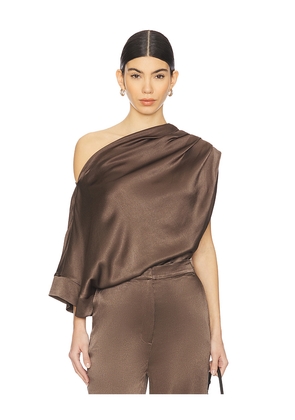 Nonchalant Label Kenzie Top in Chocolate. Size L. Also in XS, S, M, XL.