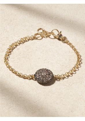 Lucy Delius - Pocket Watch Rhodium-plated, 14-karat Gold And Diamond Bracelet - Brown - One size