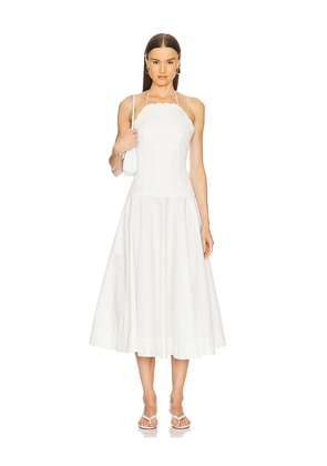 L'Academie by Marianna Brenna Midi Dress in White. Size L. Also in XS, S, M, XL.