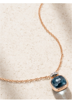 Pomellato - Nudo 18-karat Rose And White Gold, Topaz And Diamond Necklace - One size