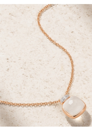 Pomellato - Nudo 18-karat Rose And White Gold, Quartz And Diamond Necklace - One size