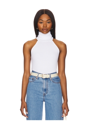 Michael Lauren Romulus Sleeveless Mock Neck Top in White. Size L. Also in XL.