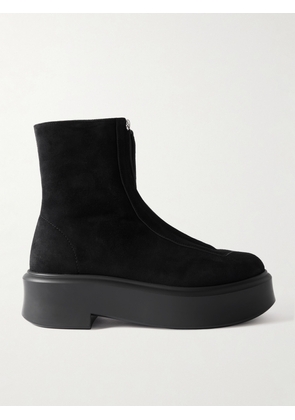 The Row - Suede Platform Ankle Boots - Black - IT35,IT36,IT36.5,IT37,IT37.5,IT38,IT38.5,IT39,IT39.5,IT40,IT41,IT42