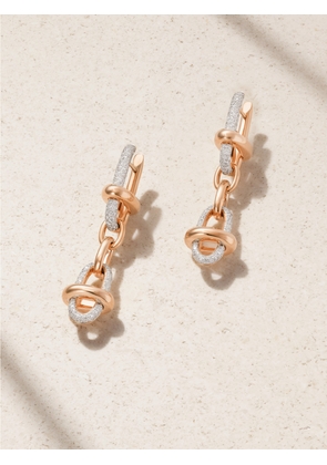 Pomellato - Iconica 18-karat Rose And Rhodium-plated White Gold Diamond Earrings - One size