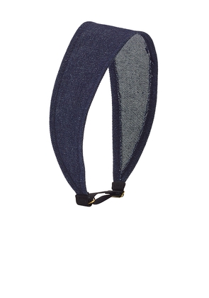 LELET NY Dakota Denim Headwrap in Blue.