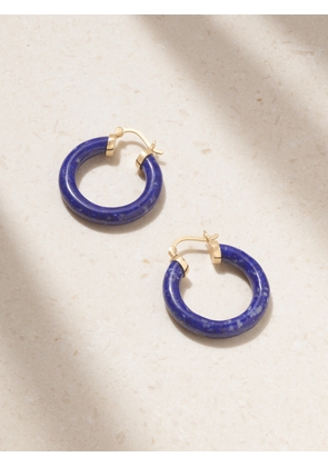 Mateo - 14-karat Gold Lapis Lazuli Hoop Earrings - Blue - One size