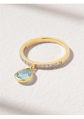 Mateo - 14-karat Gold, Topaz And Diamond Ring - 5,6,7