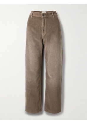 KALLMEYER - Cotton-corduroy Wide-leg Pants - Brown - 24,25,26,27,28,29,30,31