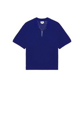 Obey Grant Quarter Zip Sweater Polo in Blue. Size L. Also in M.
