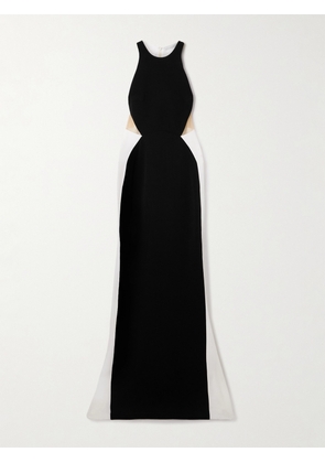 Stella McCartney - Miracle Organza-trimmed Two-tone Crepe Gown - Black - IT34,IT36,IT38,IT40,IT42,IT44,IT46,IT48,IT50