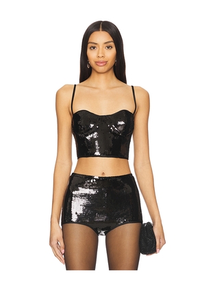 Kiki de Montparnasse Sequins Longline Bra in Black. Size 2. Also in 4.