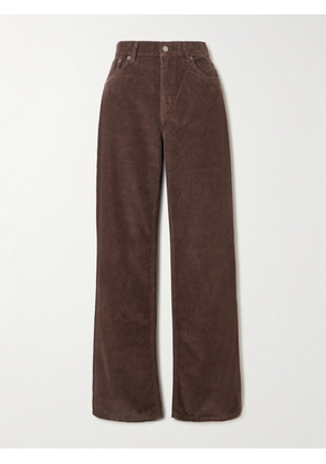 Haikure - Korea Wide-leg Cotton-corduroy Pants - Brown - 23,24,25,26,27,28,29,30,31