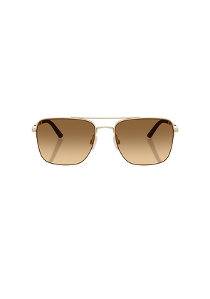 Oliver Peoples R-2 Sunglasses in Metallic Gold.