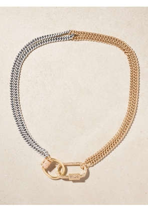 Marla Aaron - Sterling Silver, 18-karat Yellow And Rose Gold Necklace - One size