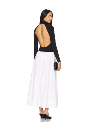Lovers and Friends Sol Midi Dress in Black,White. Size L. Also in XS, S, M, XL.