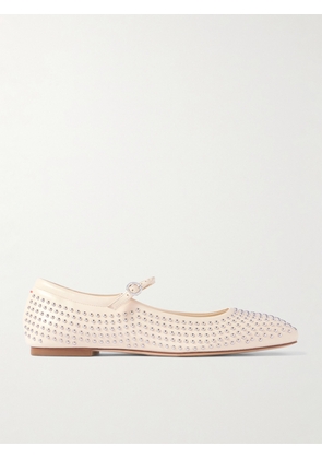 Aeyde - Uma Studded Leather Mary Jane Ballet Flats - Cream - IT36,IT36.5,IT37,IT37.5,IT38,IT38.5,IT39,IT39.5,IT40,IT40.5,IT41,IT41.5,IT42