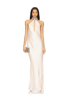 NBD The Aerith Gown in Beige. Size L. Also in M, XL.