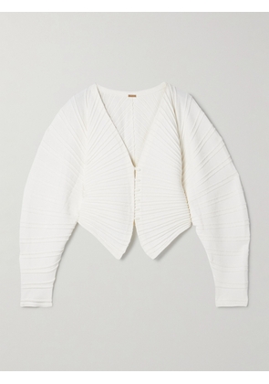 Cult Gaia - Blair Ribbed-knit Cardigan - Off-white - xx small,x small,small,medium,large