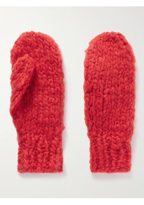 Suzie Kondi - Mire Ribbed Cashmere Mittens - Red - One size