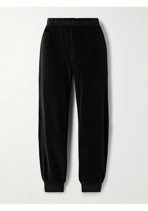 Suzie Kondi - Tinos Cotton-blend Velour Track Pants - Black - x small,small,medium,large,x large