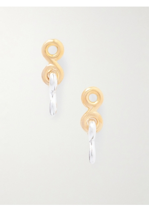 Uncommon Matters - Double-loop Knot Gold Vermeil And Silver Earrings - One size