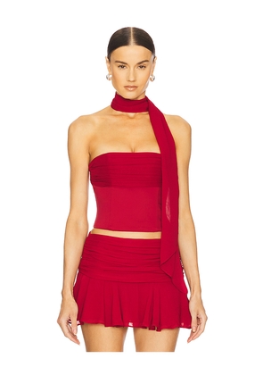 LOBA Monica Corset in Red. Size L. Also in XS, S, M, XL.