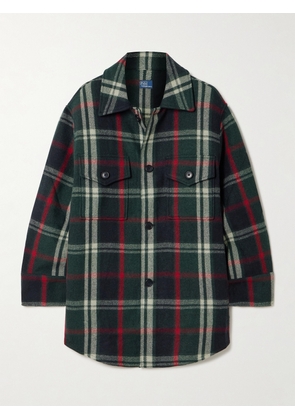 Polo Ralph Lauren - Oversized Checked Wool-blend Shirt Jacket - Green - small,medium,large,x large