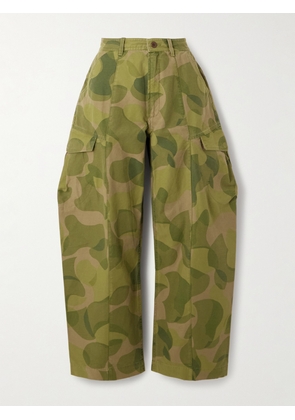 Polo Ralph Lauren - Camouflage-print Cotton-canvas Barrel-leg Pants - Green - US0,US2,US4,US6,US8,US10,US12