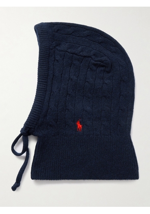 Polo Ralph Lauren - Cable-knit Wool And Cashmere-blend Balaclava - Blue - One size