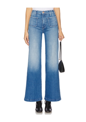 MOTHER Petite Lil' Hustler Roller Patch Pocket Sneak in Blue. Size 28P. Also in 30P, 31P, 32P, 33P, 34P.