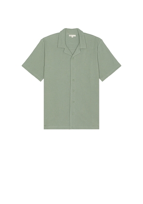 onia Macro Waffle Vacation Shirt in Sage. Size L. Also in M.