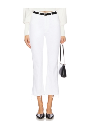 MOTHER Petite Lil' Hustler Ankle Fray Jeans in Ivory. Size 33. Also in 34.