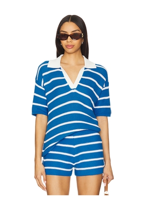 Kule Fjord Polo Top in Royal. Size L. Also in XL.