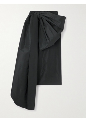 Givenchy - Bow-embellished Taffeta Midi Skirt - Black - FR 34,FR 36,FR 38,FR 40,FR 42,FR 44