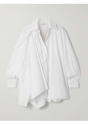 Givenchy - Bow-detailed Draped Cotton-poplin Shirt - White - FR 34,FR 36,FR 38,FR 40,FR 42,FR 44