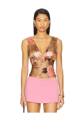 NIA Celia Top in Brown. Size L. Also in S, XS, M, XL.