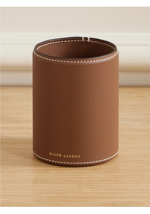 Ralph Lauren Home - Brennan Leather Pencil Cup - Brown - One size