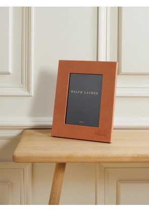 Ralph Lauren Home - Garrett Embossed Leather 5x7 Picture Frame - Brown - One size