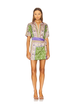 MISA Los Angeles Kezia Dress in Green,Beige. Size M. Also in XXS, XS.