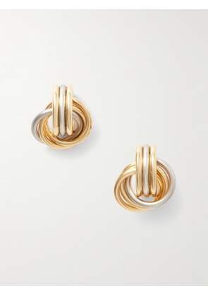 Roxanne Assoulin - The Lush Link Gold- And Silver-tone Hoop Earrings - One size