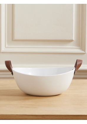 Ralph Lauren Home - Wyatt Porcelain And Leather Salad Bowl - White - One size