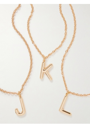 Roxanne Assoulin - Puffy Initial Gold-tone Necklace - A,B,C,E,G,H,J,K,L,M,N,P,R,S