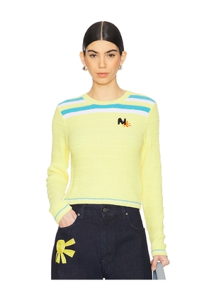 MSGM Striped Sweater in Yellow. Size S. Also in XS.