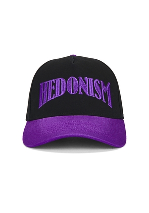 Midnight Rodeo Hedonism Trucker Hat in Black,Purple.