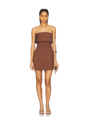 MISHA Jemma Mini Dress in Brown. Size M. Also in XL, XXL, XXS.