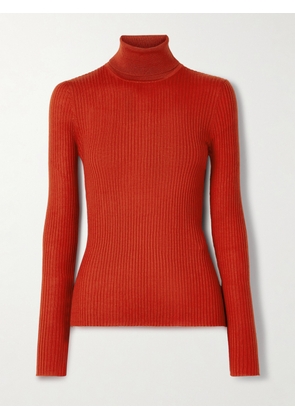 Gabriela Hearst - Peppe Ribbed Cashmere And Silk-blend Turtleneck Sweater - Orange - x small,small,medium,large,x large