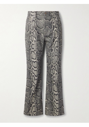 Gabriela Hearst - Ezra Snake-print Recycled Mid-rise Bootcut Jeans - Gray - 24,25,26,27,28,29,30,31,32