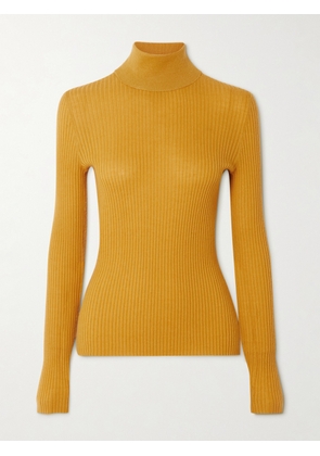 Gabriela Hearst - Peppe Ribbed Cashmere And Silk-blend Turtleneck Sweater - Yellow - x small,small,medium,large,x large
