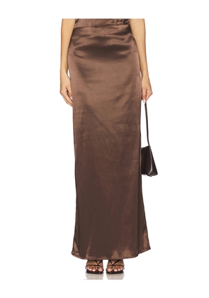 MORE TO COME Elenor Maxi Skirt in Brown. Size M. Also in XS.