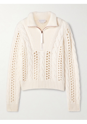 Gabriela Hearst - Idris Cable-knit Cashmere Sweater - Ivory - x small,small,medium,large,x large